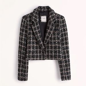 Abercrombie & Fitch - Cropped Tweed Blazer